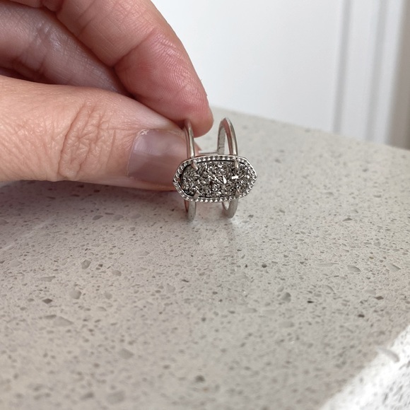 Kendra scott Elyse silver Ring in platinum Drusy color - Picture 2 of 2